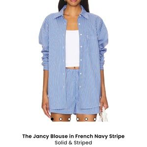 Solid & Striped Jancy Button Down & Short Set